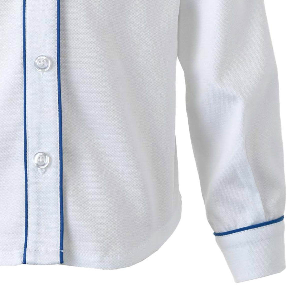 Blue Piped Pique Shirt
