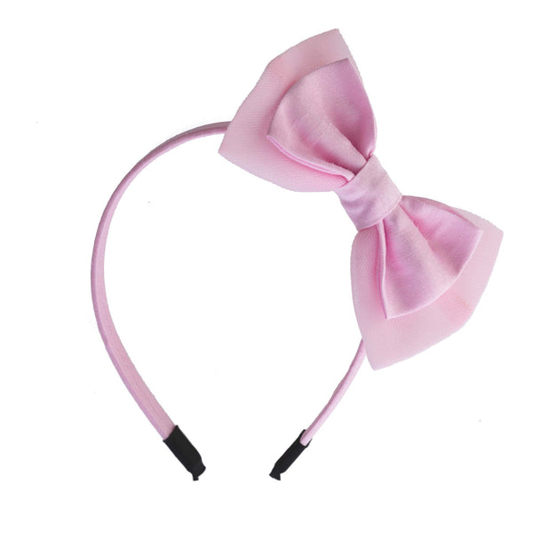 Pink Bow Tulle Hairband