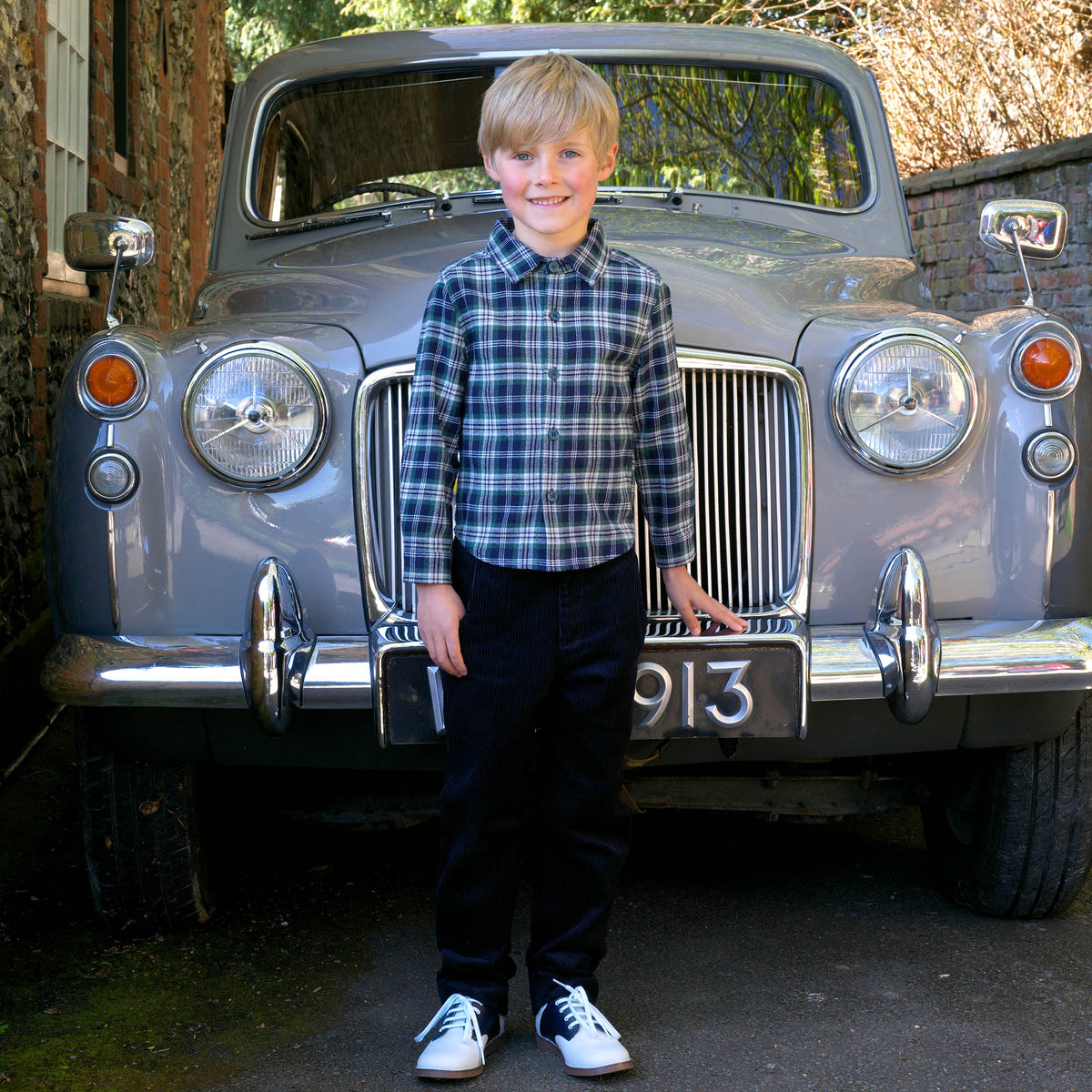Navy Corduroy Trousers