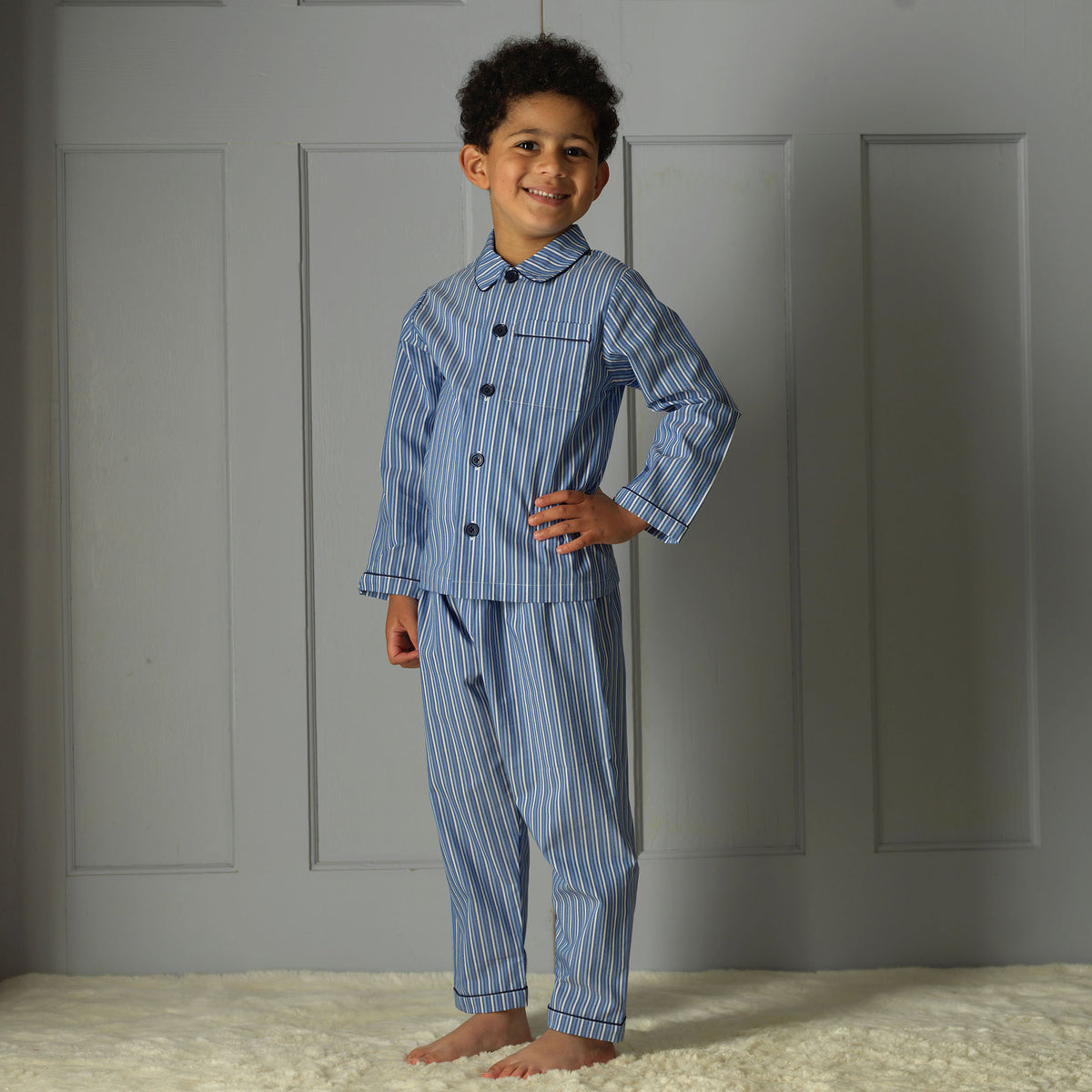Navy Stripe Classic Pyjamas