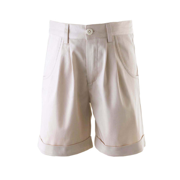 Beige Tailored Shorts