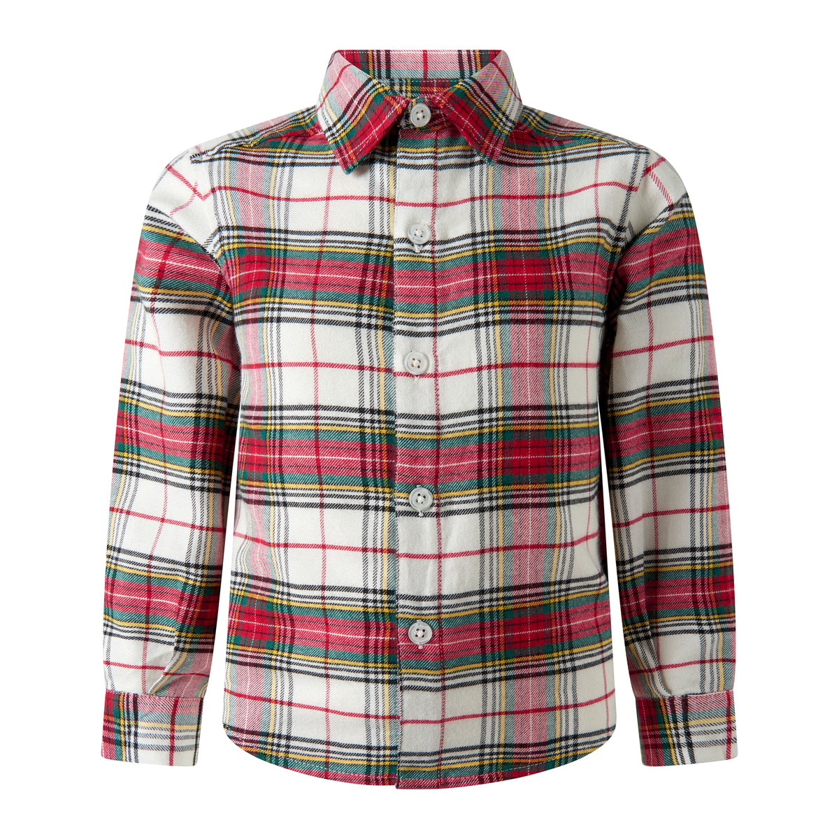 Ivory Tartan Flannel Shirt