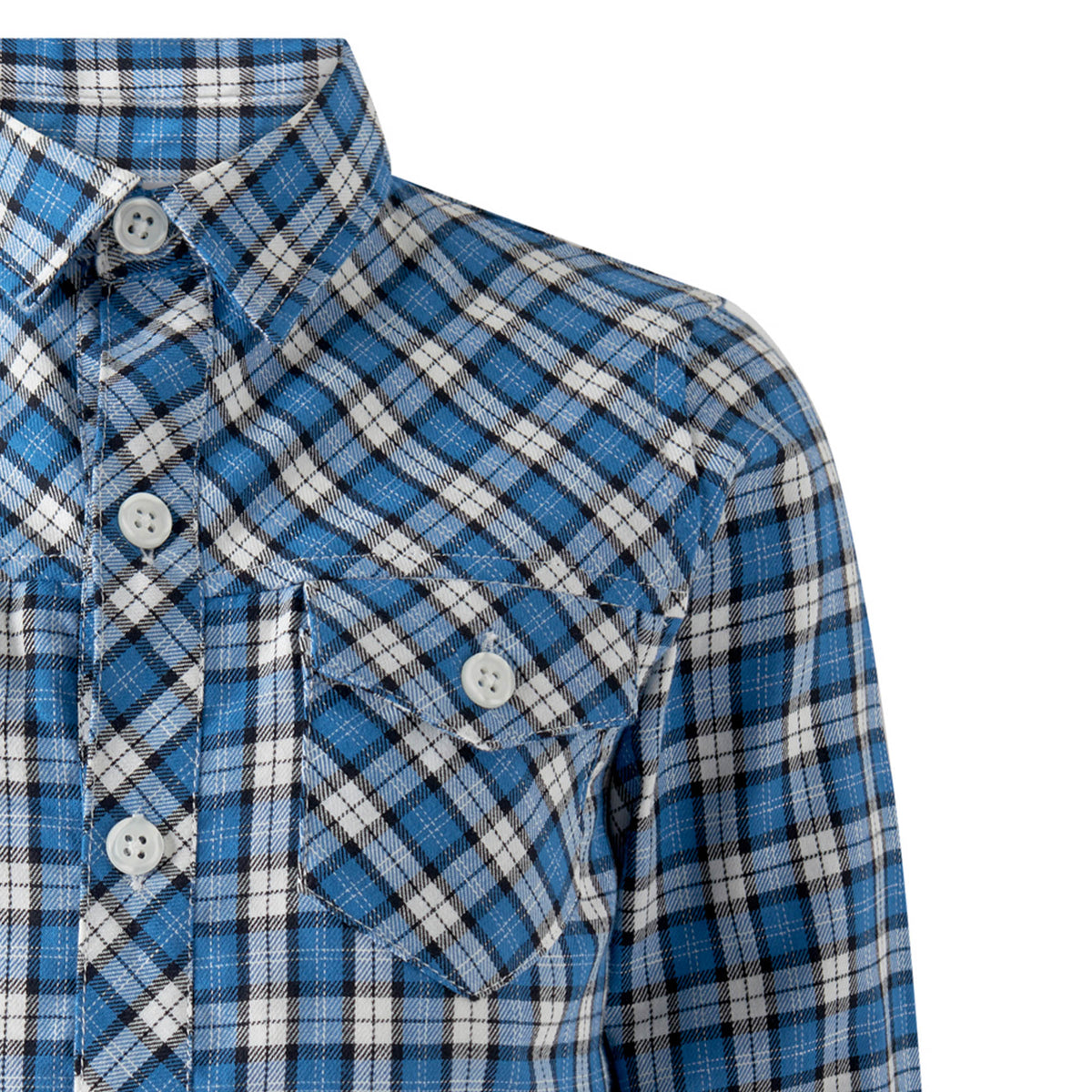 Blue Mini Check Shirt