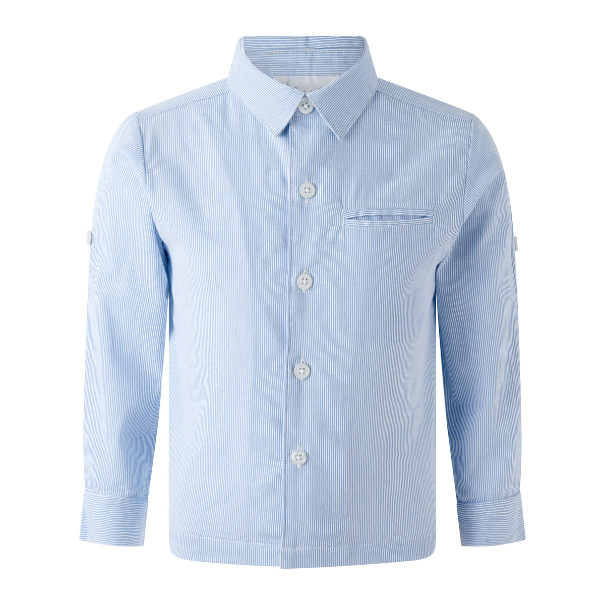 Blue Stripe Turn-up Shirt