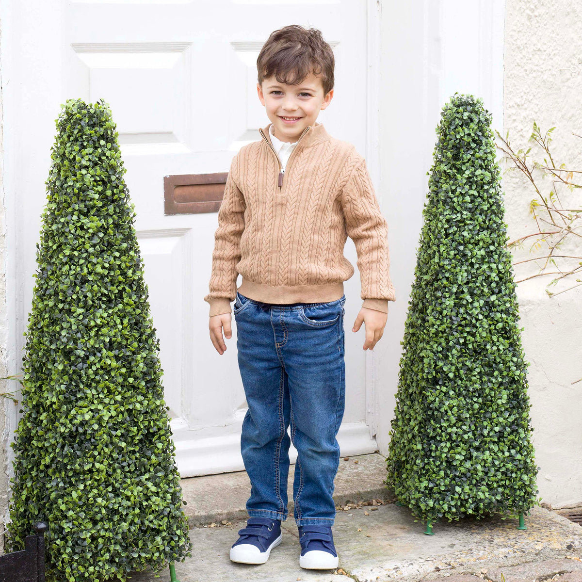 Cable Half-zip Sweater