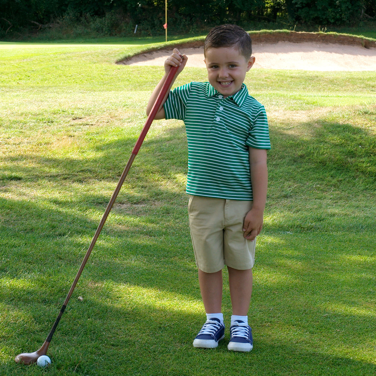 Green Stripe Polo