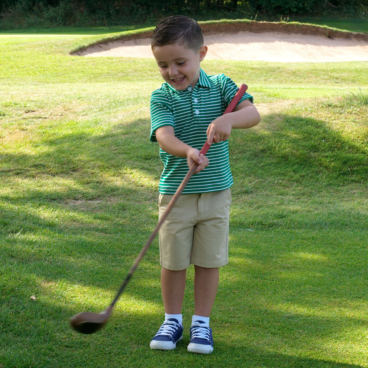 Green Stripe Polo