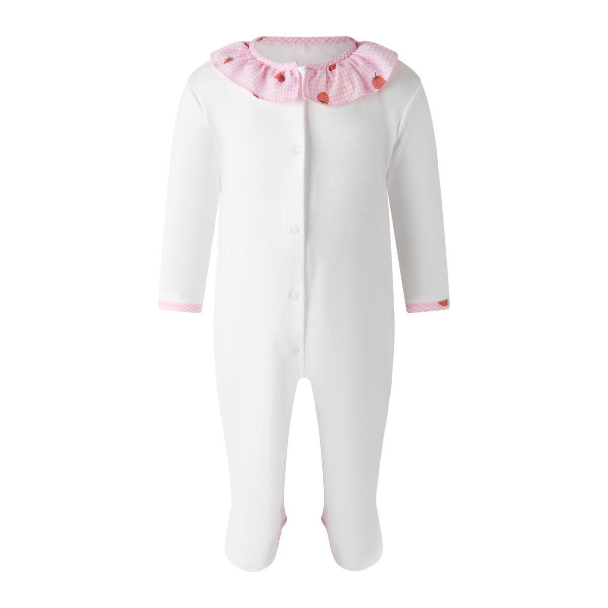 Strawberry Frill Collar Babygro