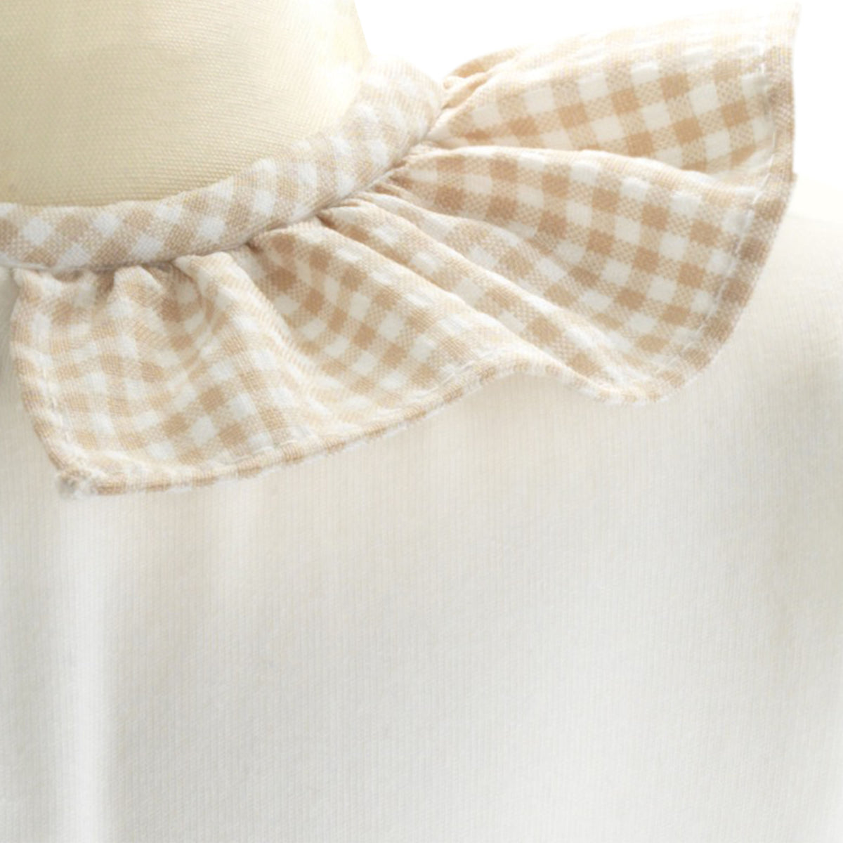 Gingham Frill Collar Babygro