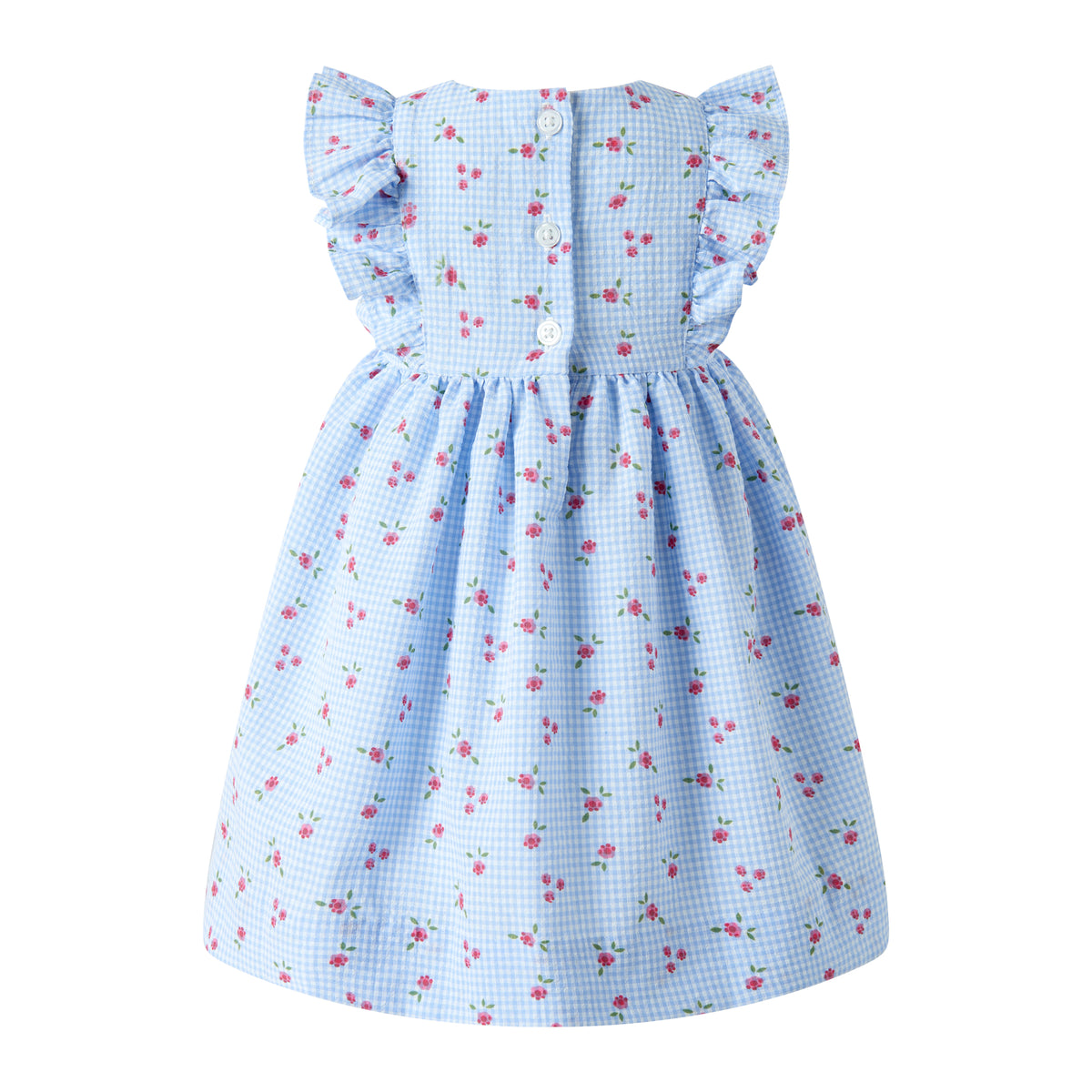 Gingham Floral Sundress & Hat