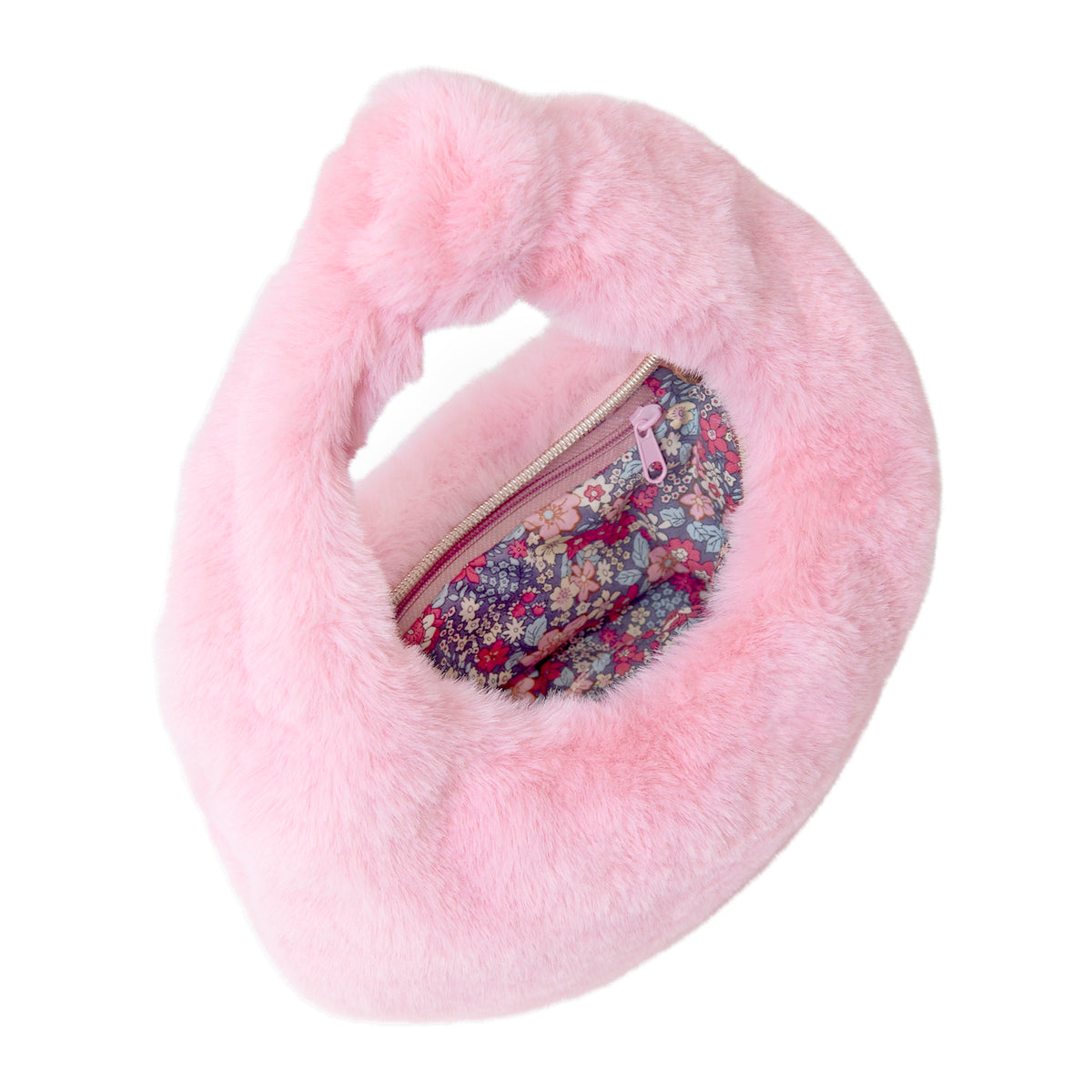 Pink Faux Fur Bag
