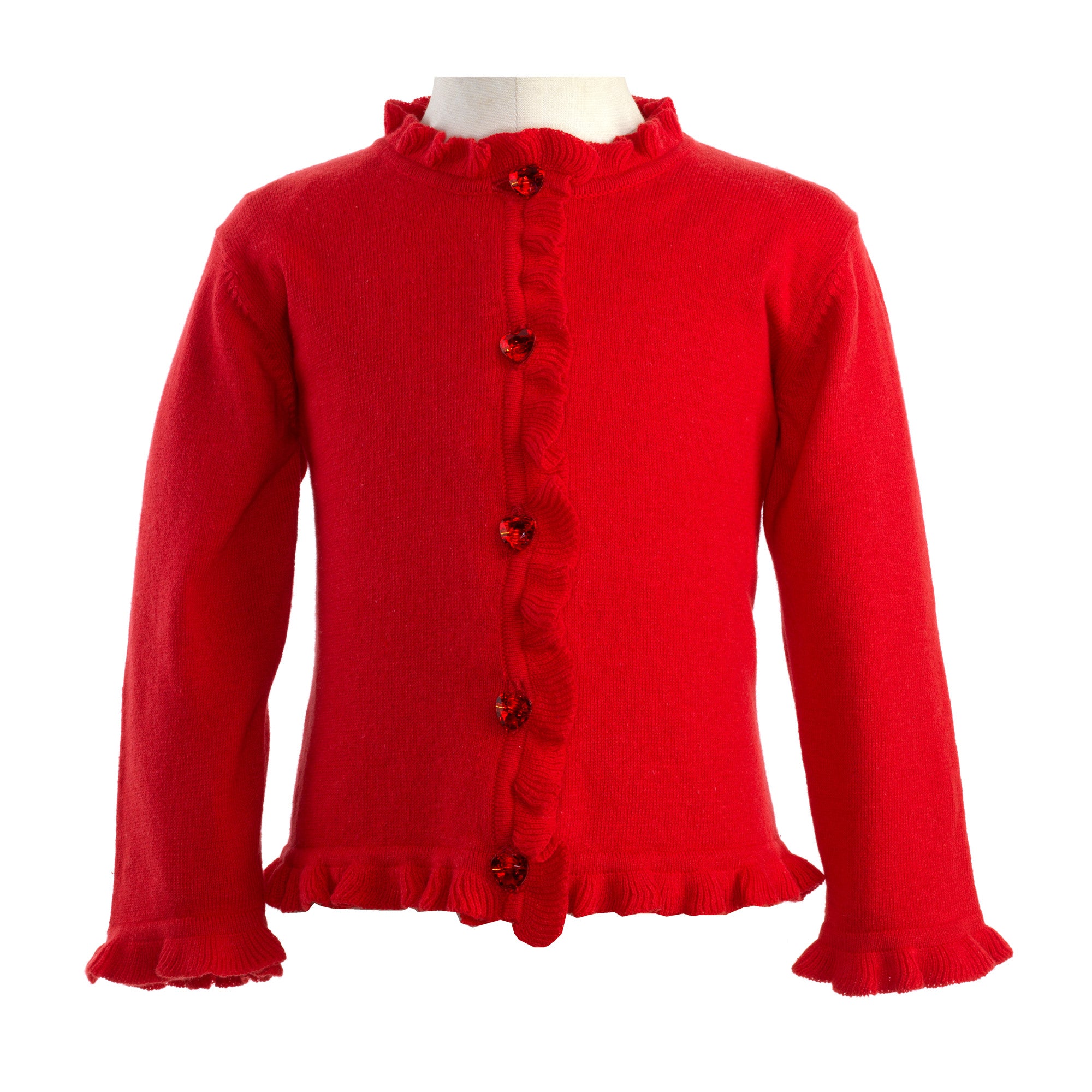 Red Frill Cardigan