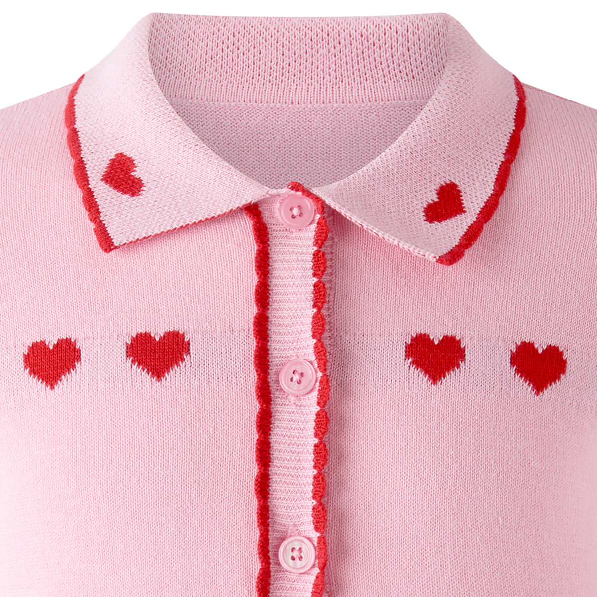 Heart Intarsia Cardigan