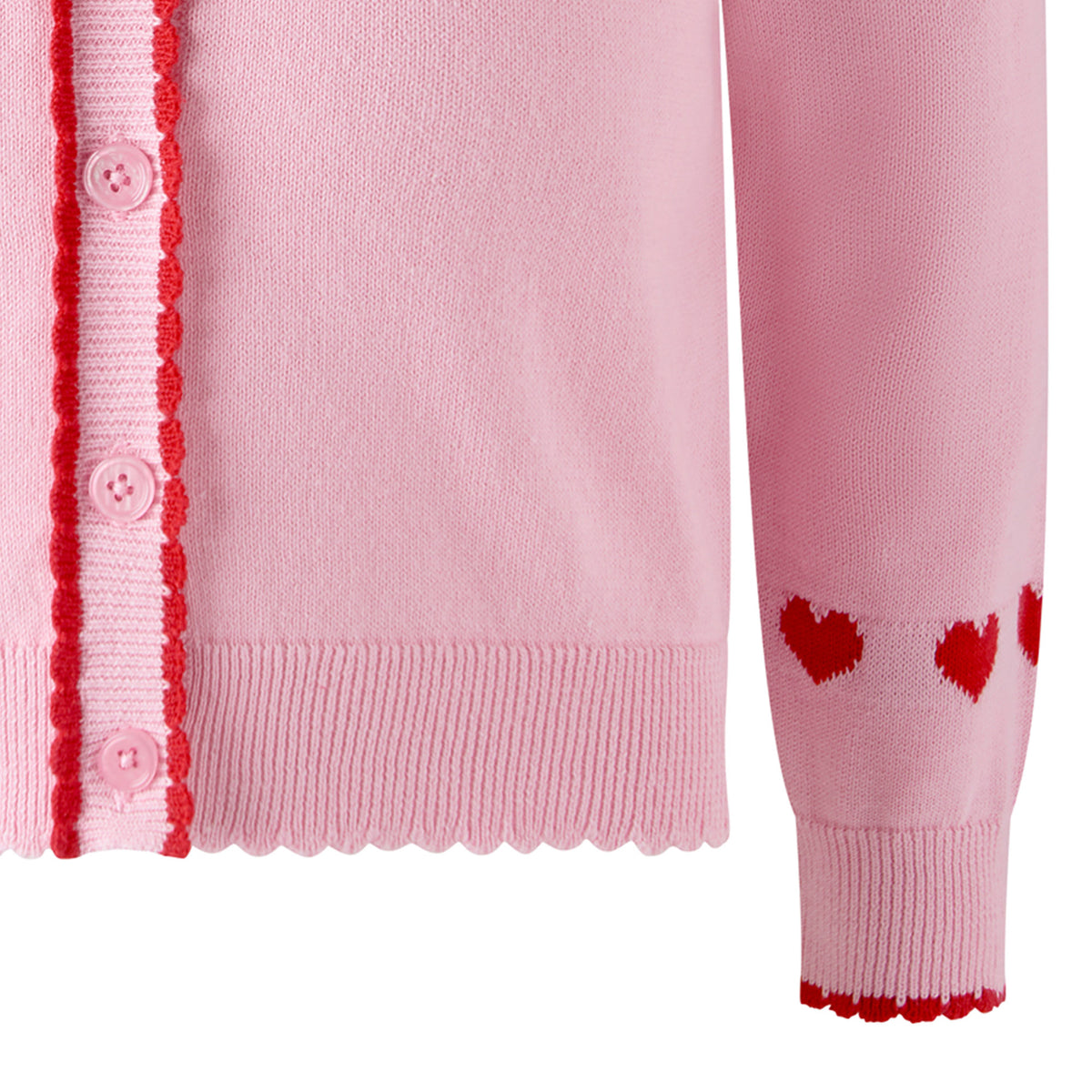 Heart Intarsia Cardigan