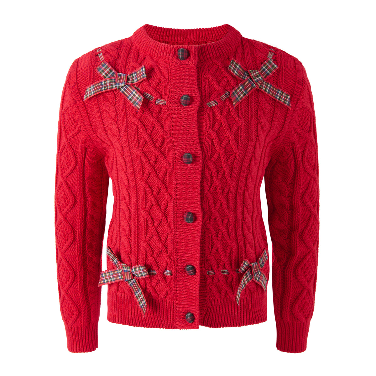 Tartan Bow Cardigan