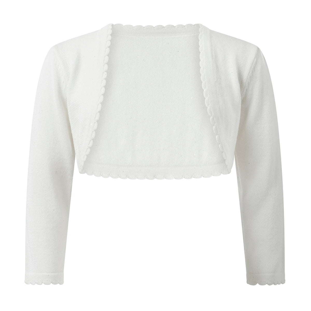 Ivory Sparkle Scalloped Bolero