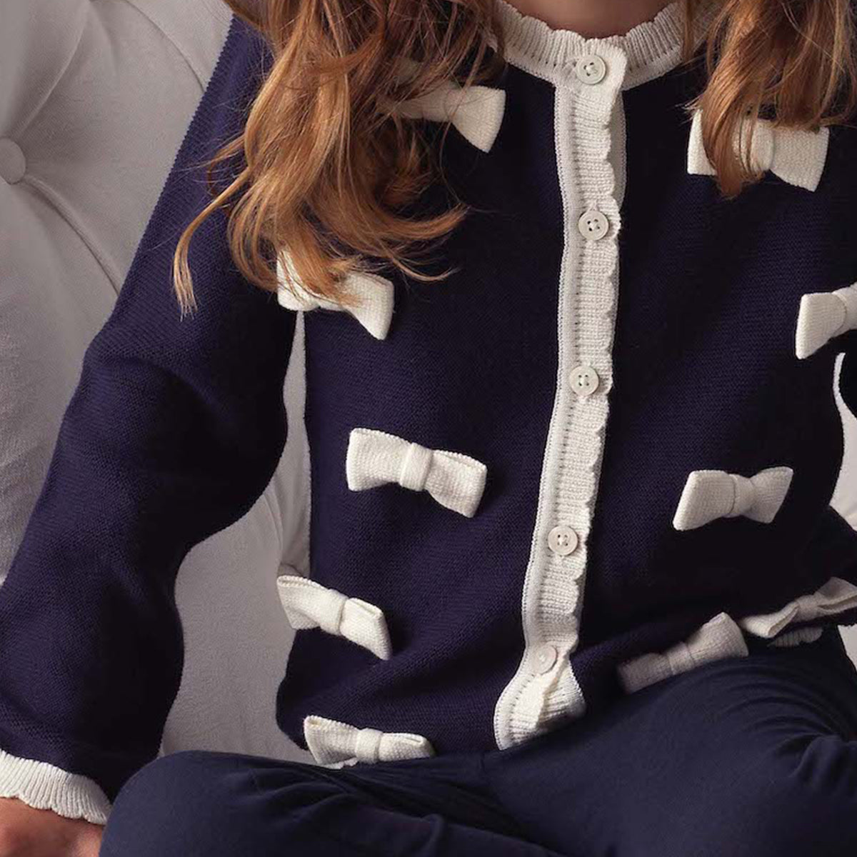 Bow Applique Cardigan