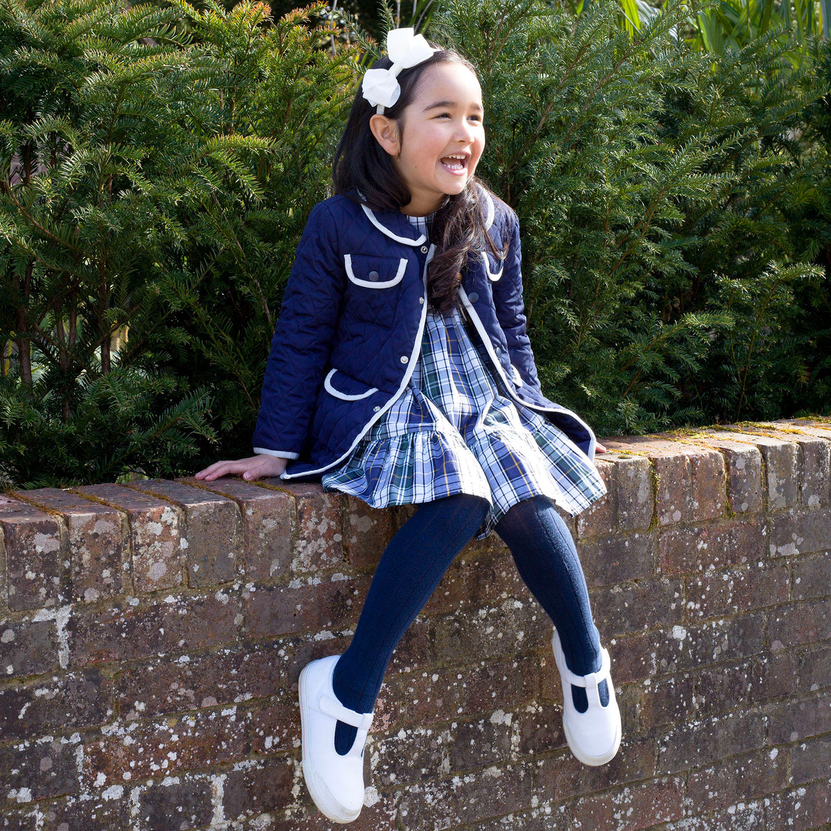 Two-tone Quilted Jacket, Navy