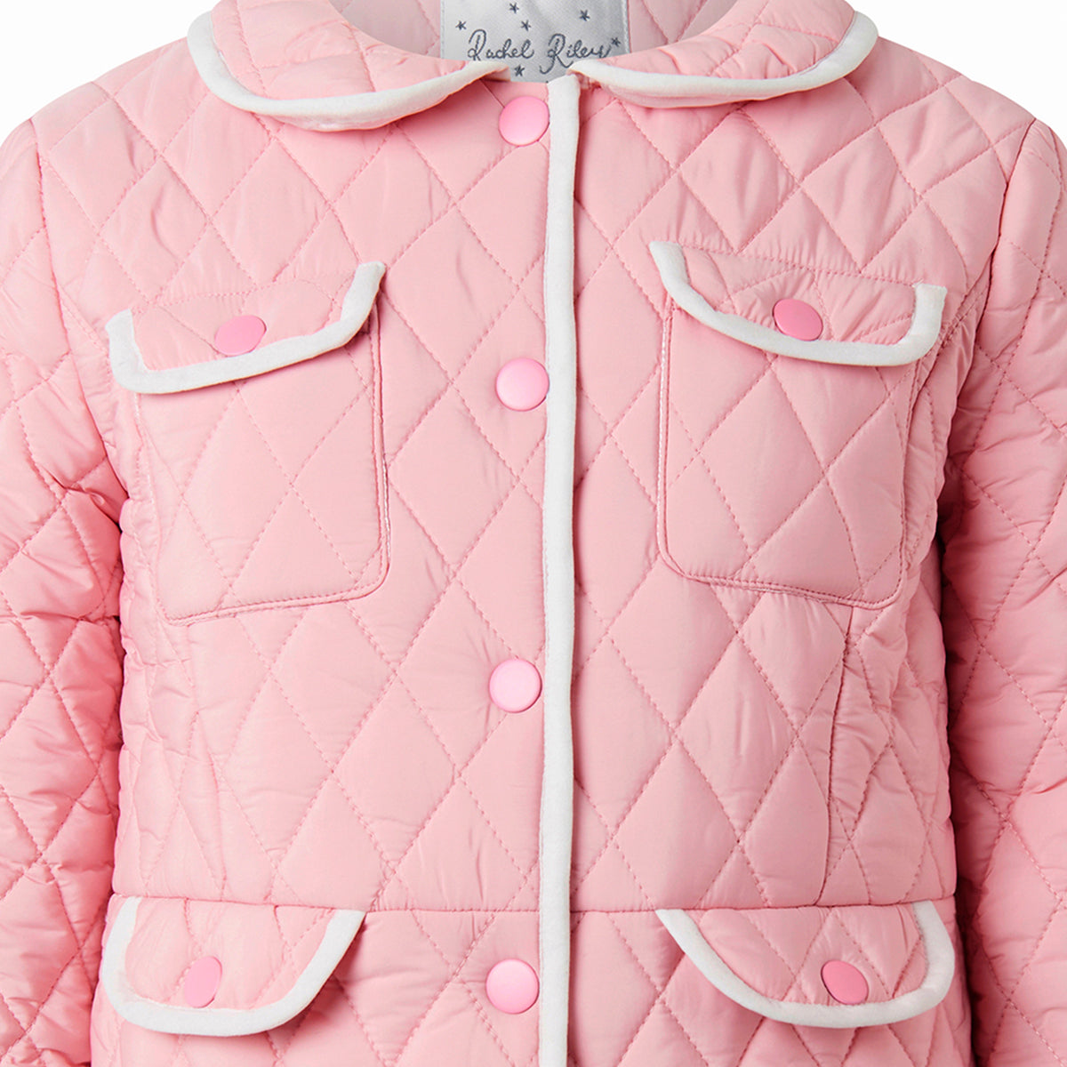 Two-tone Quilted Jacket, Pink
