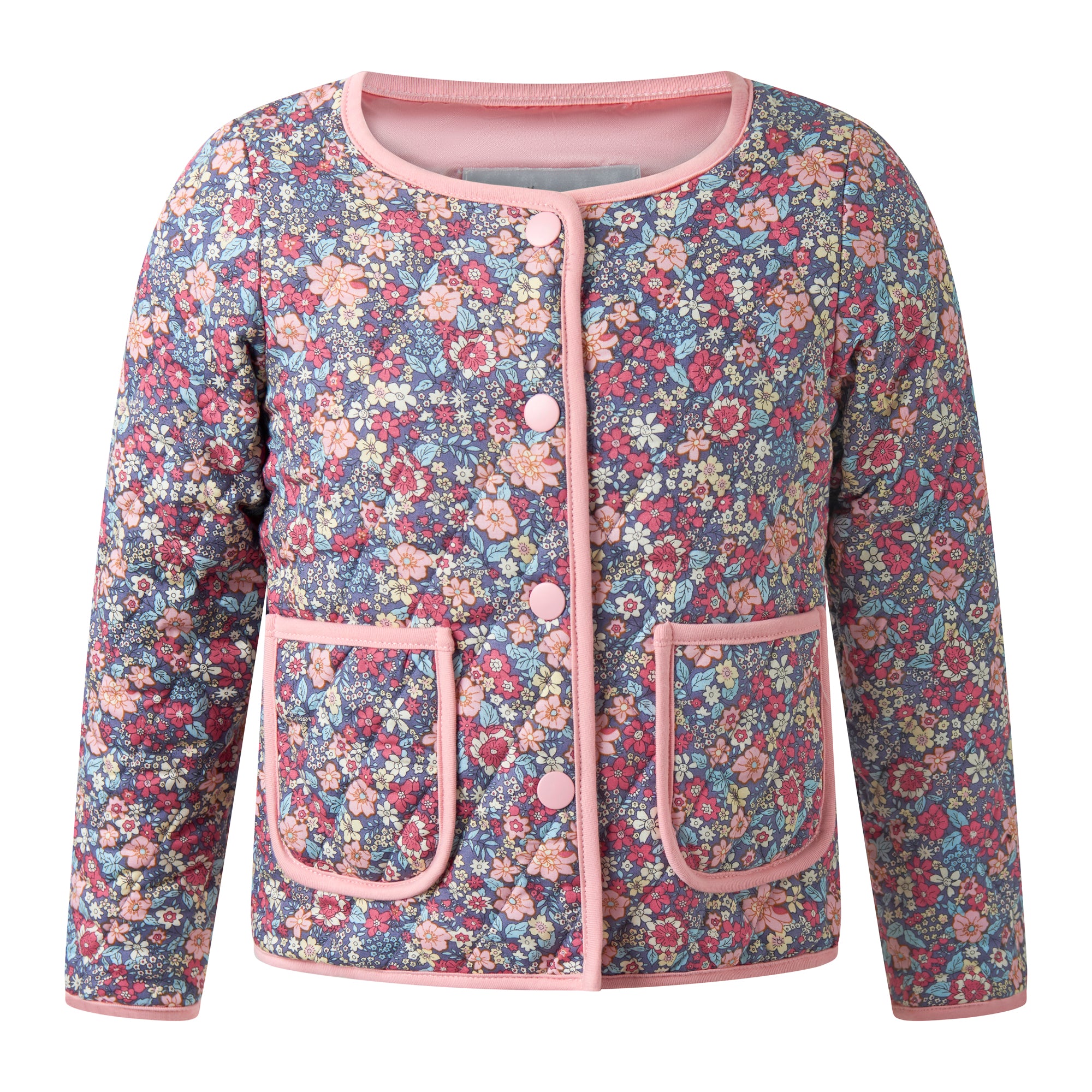 PINK WITH YELLOW DANDELIONS QUILTED JACKET - M main image 1