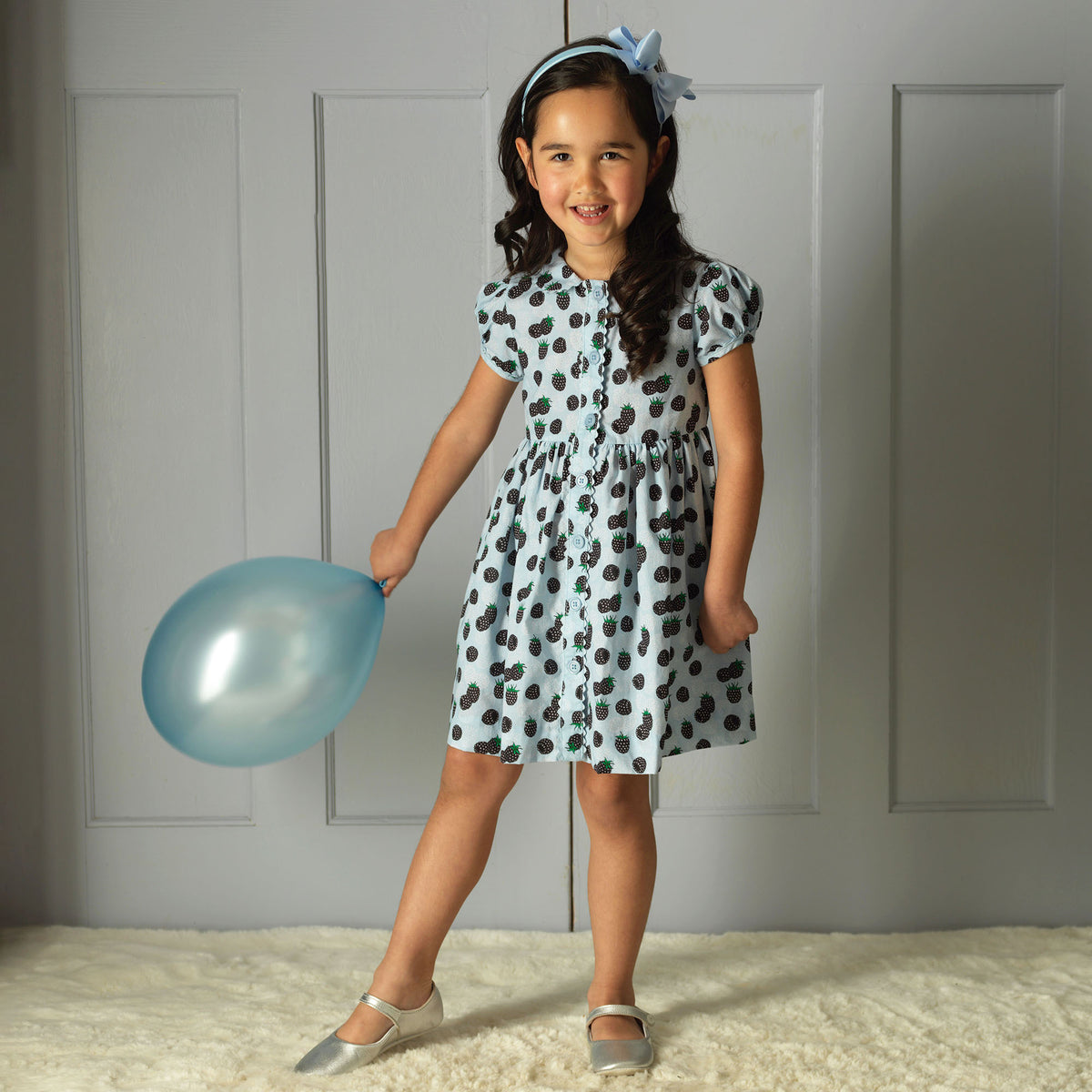 Blackberry Button-Front Dress