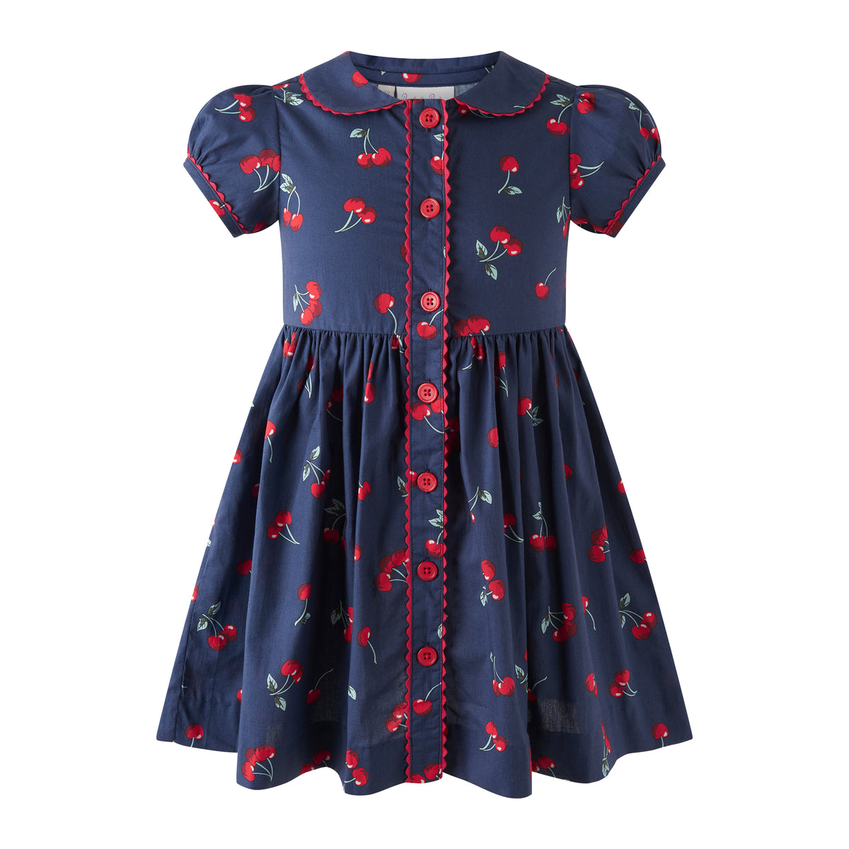 Cherry Button-Front Dress