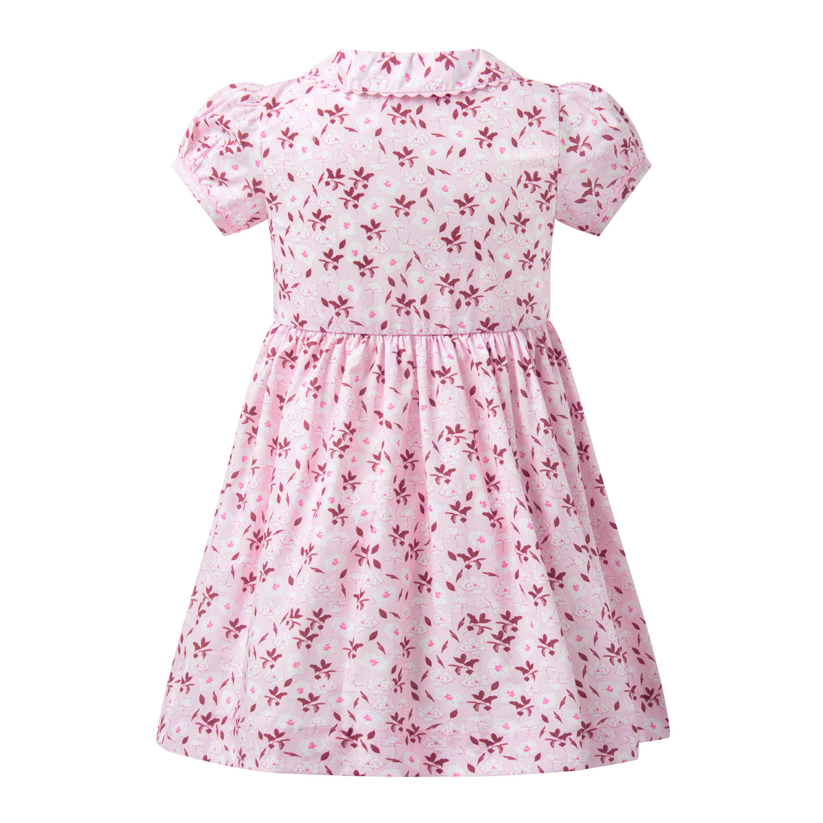 Pink Floral Button-front Dress