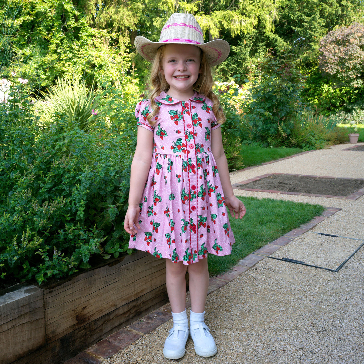 Strawberry Button-front Dress