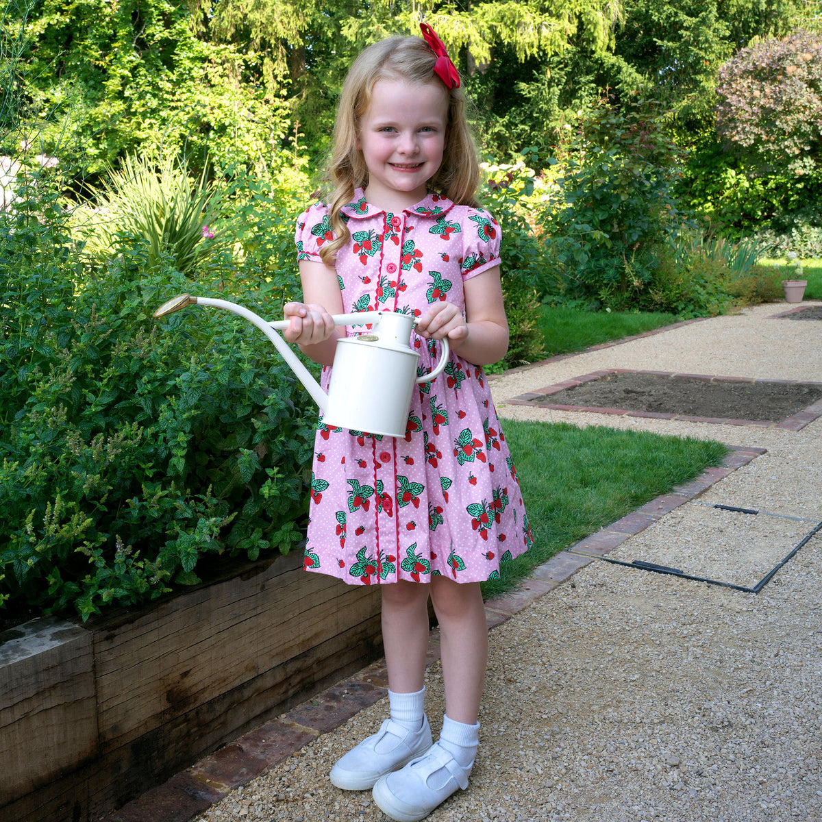 Strawberry Button-front Dress