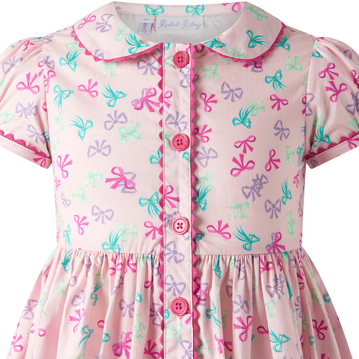 Bow Button-Front Dress