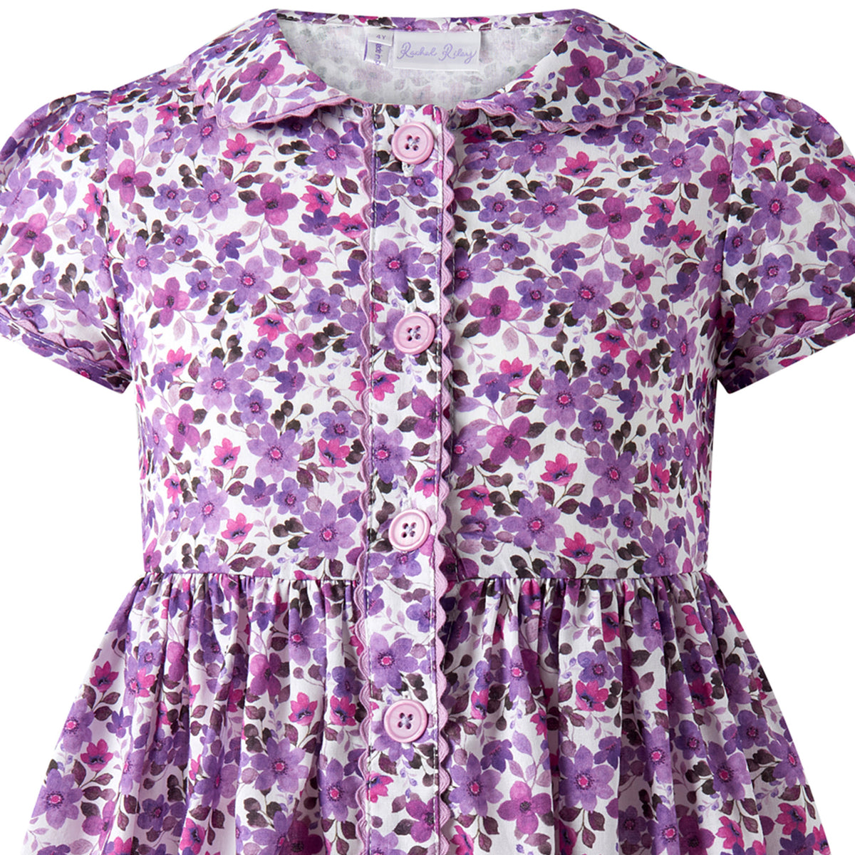 Violet Button-Front Dress
