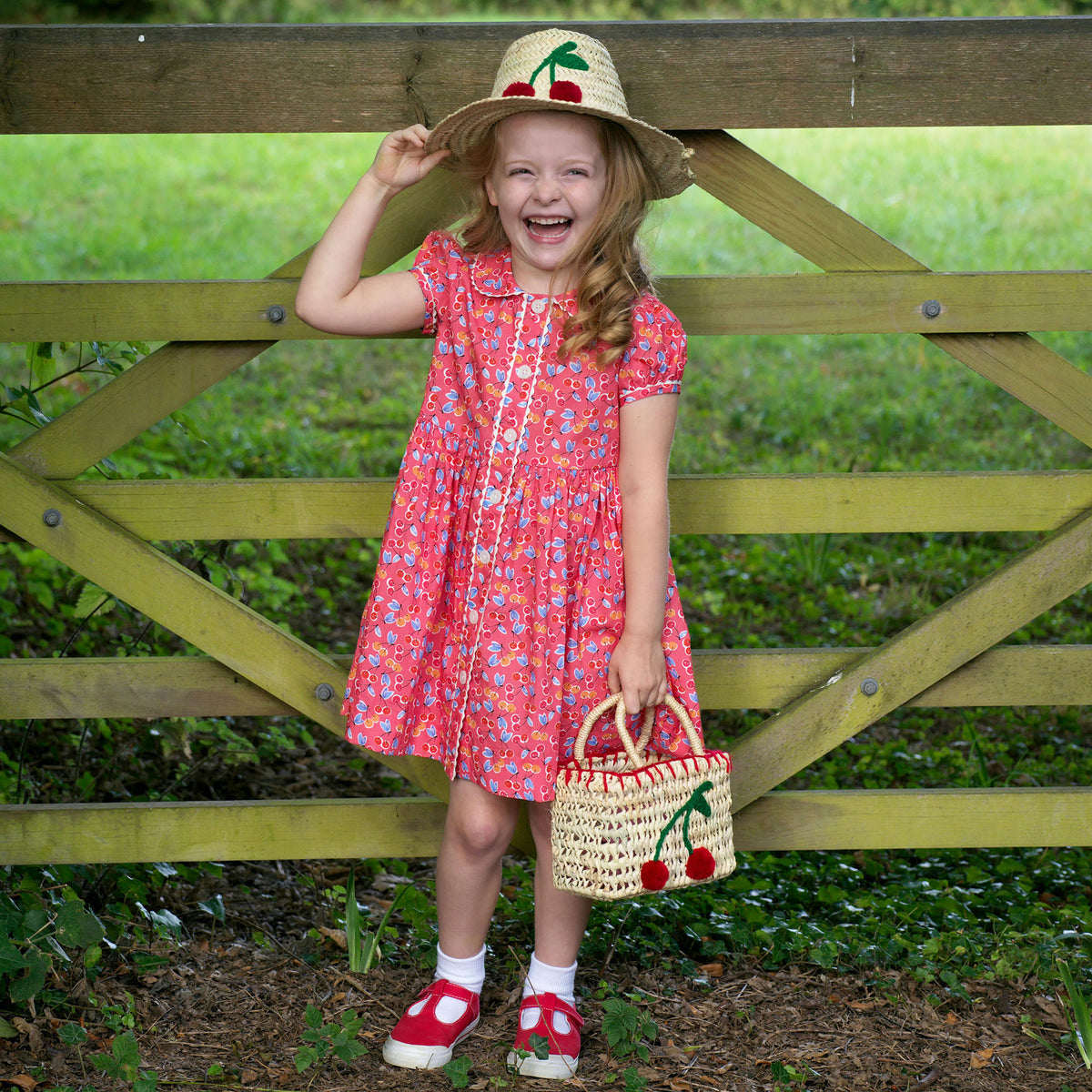Cherry Red Button-front Dress