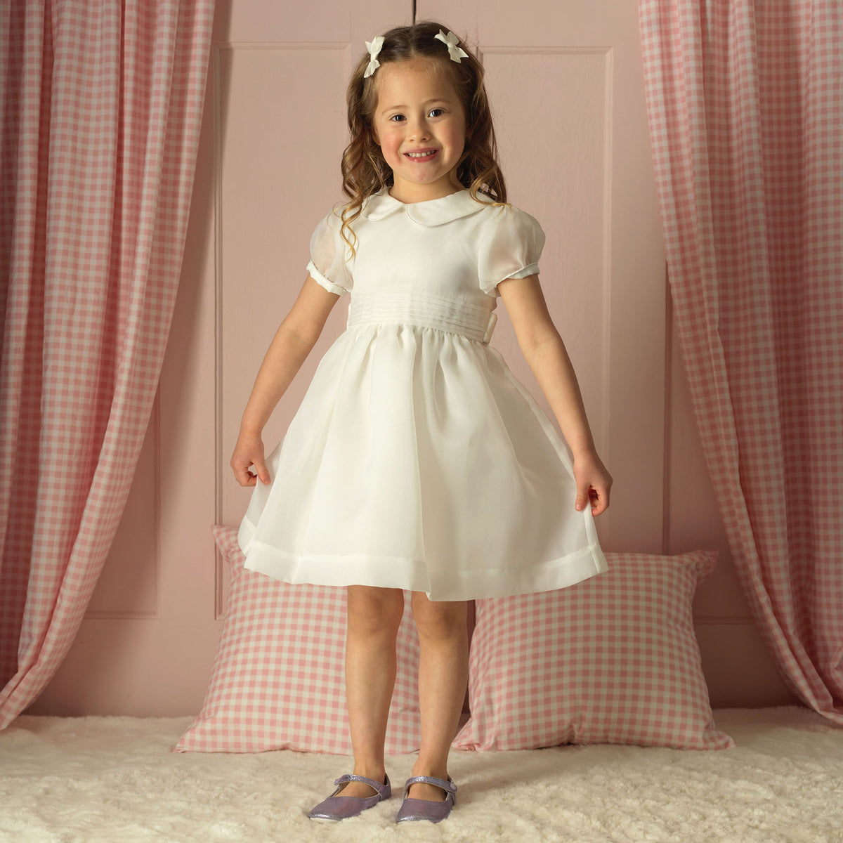 Organza Pintuck Dress