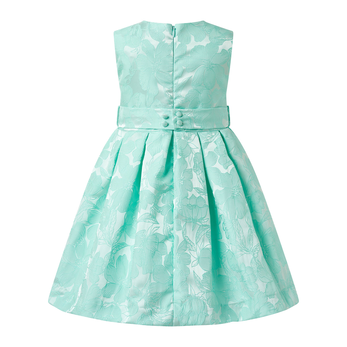 Aqua Floral Damask Party Dress
