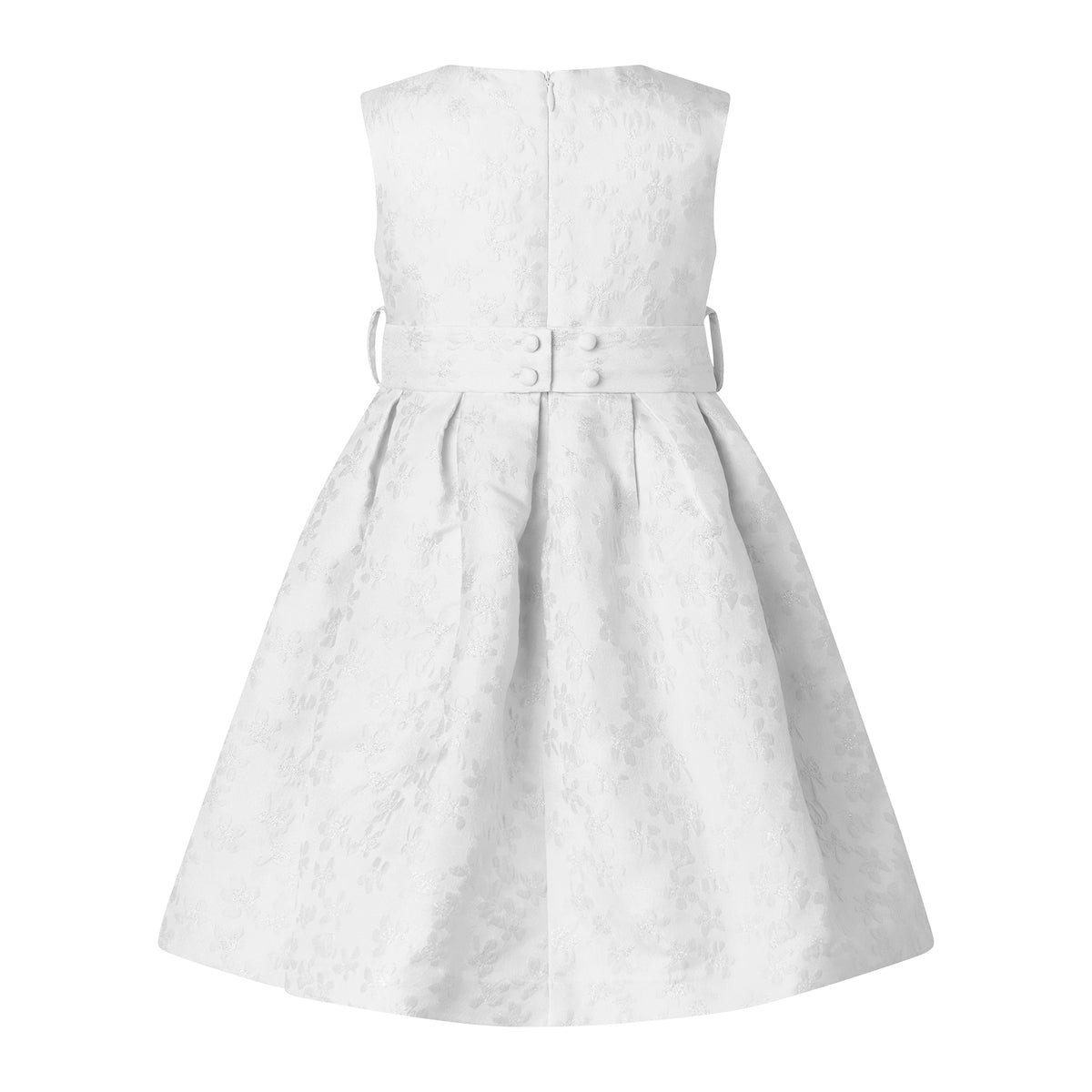 Ivory Floral Damask Party Dress