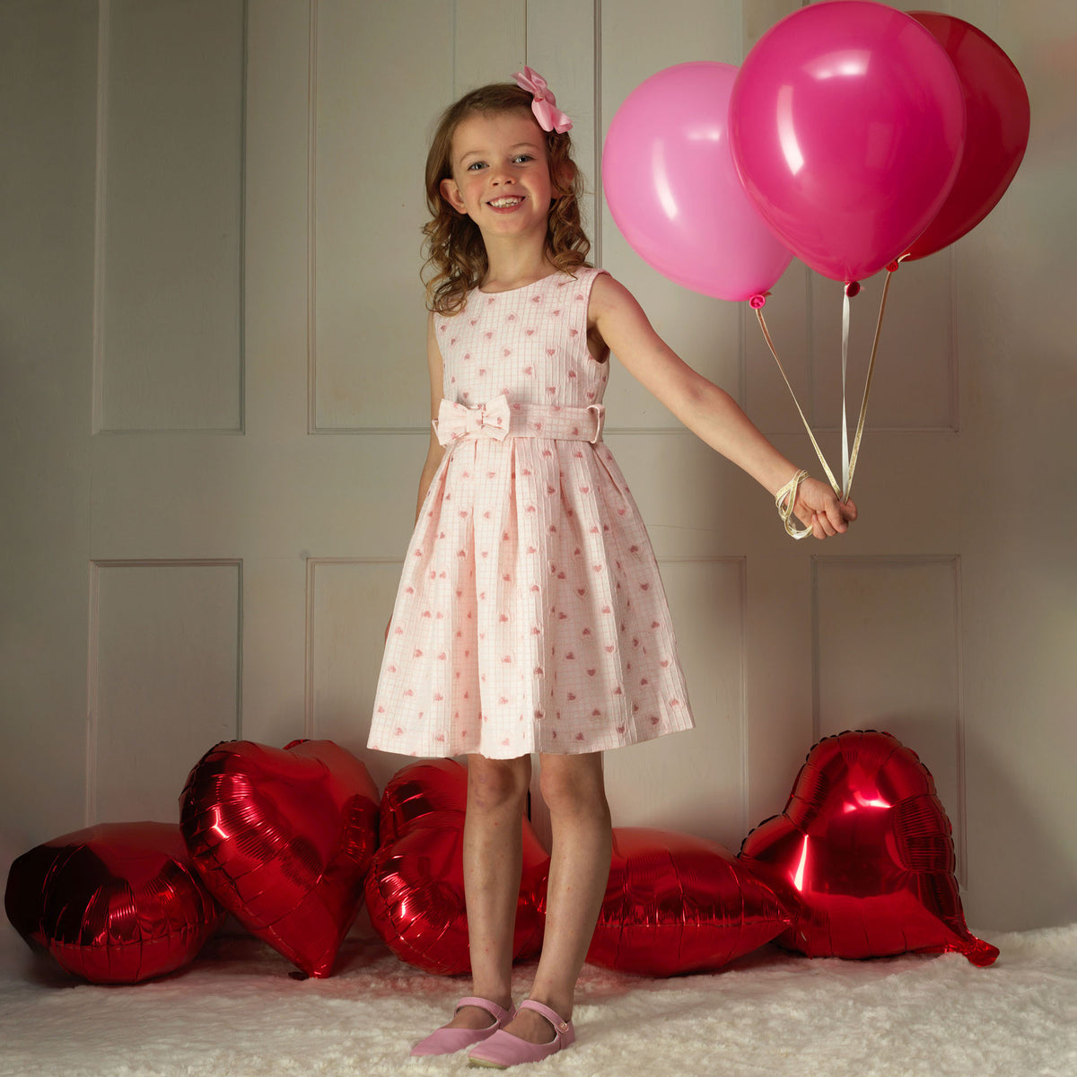 Grid Heart Damask Dress