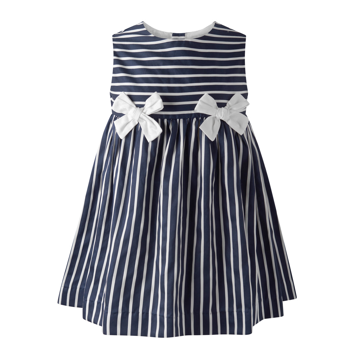 Navy Stripe Bow Dress