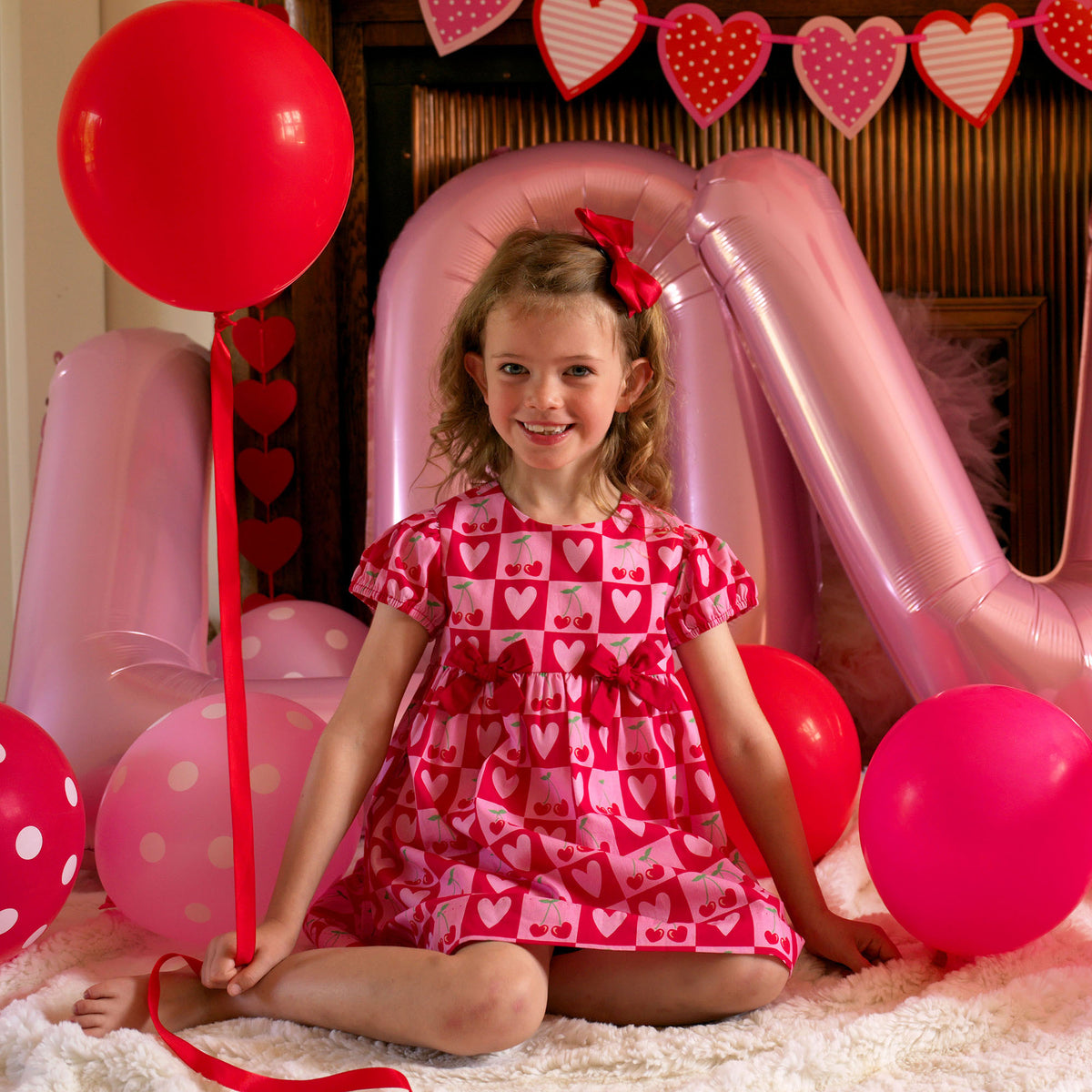 Cherry Heart Bow Dress