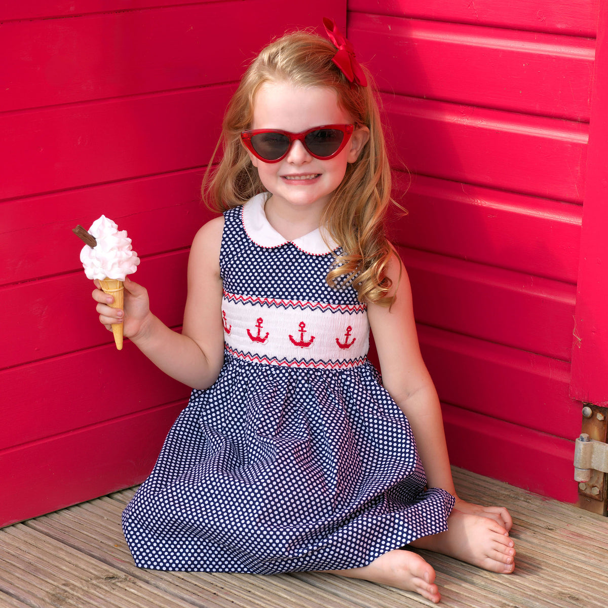 Anchor Smocked Dress