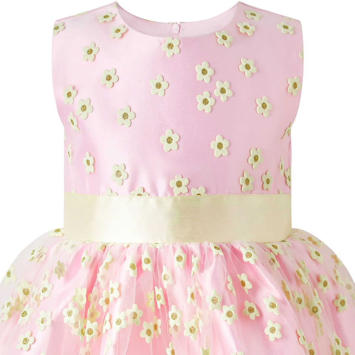 3D Daisy Tulle Party Dress
