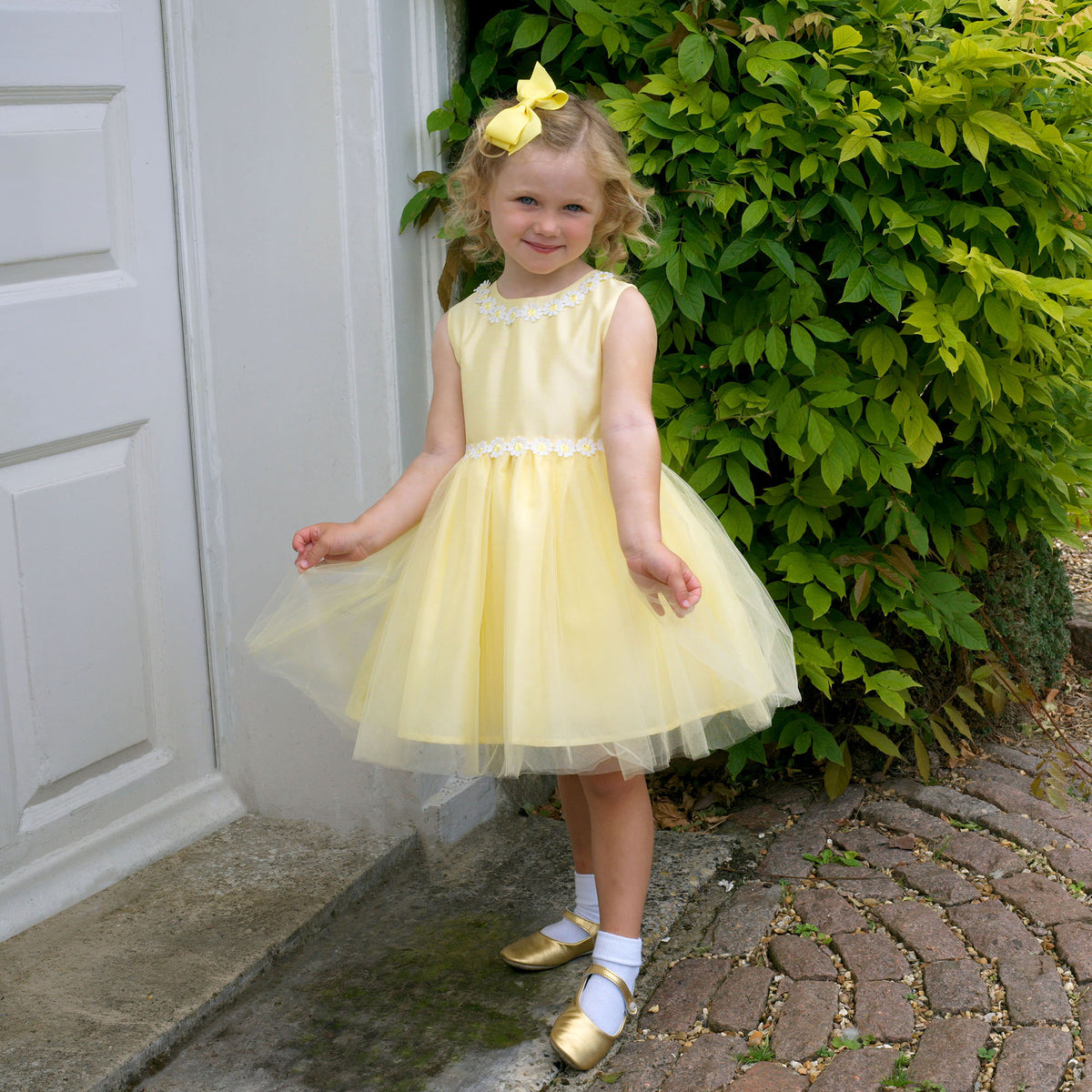 Yellow Grosgrain Ribbon Hairbow