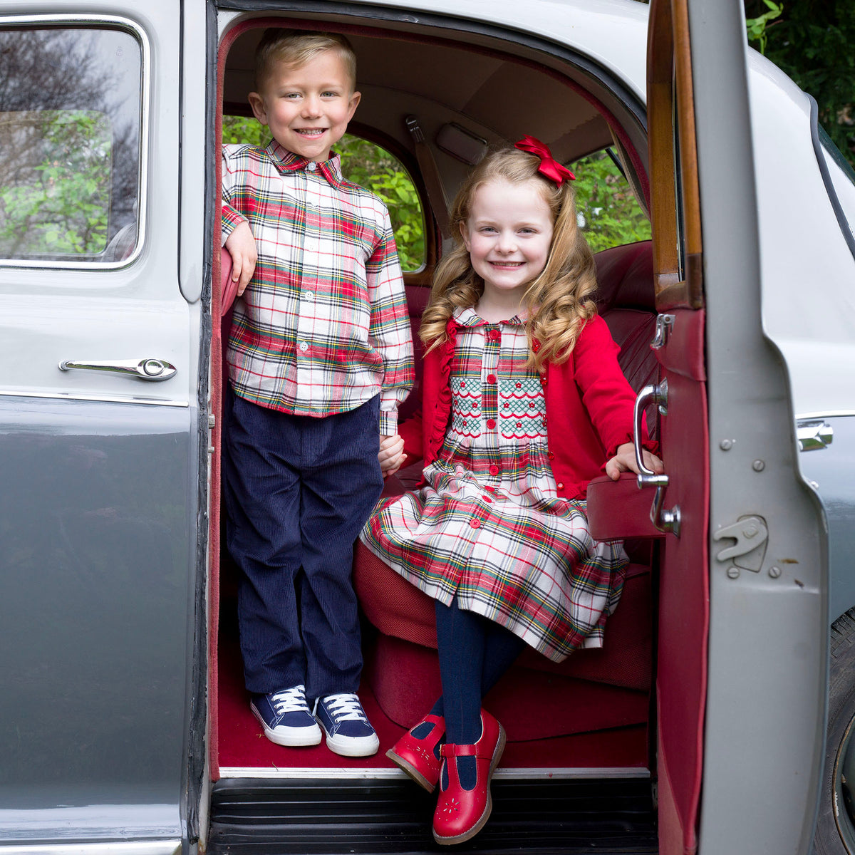 Ivory Tartan Flannel Shirt
