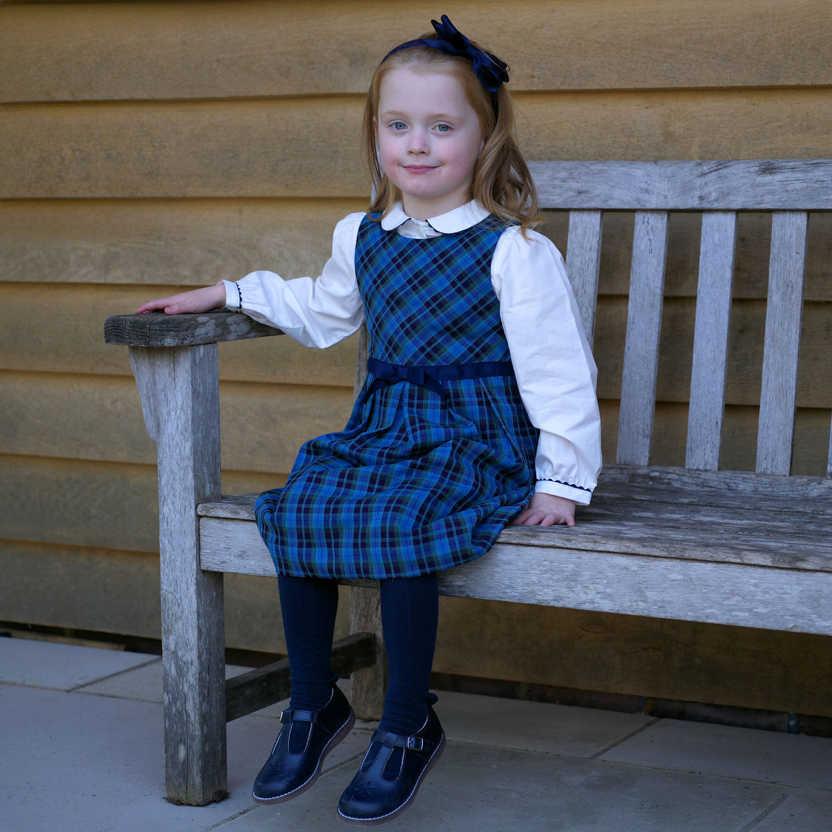 Check Flared Pinafore