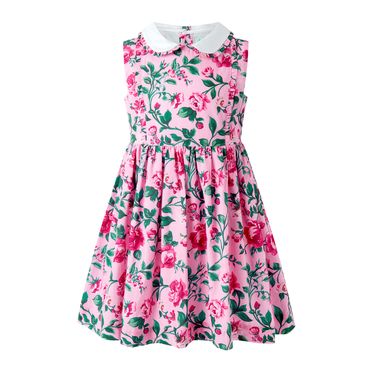 Pink Floral Peter Pan Collar Dress