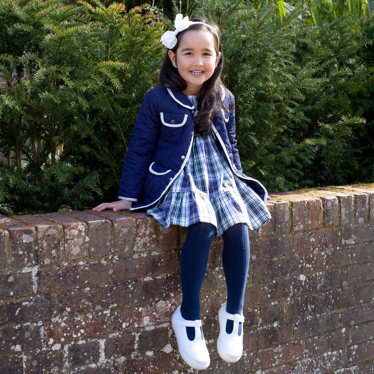 Two-tone Quilted Jacket, Navy