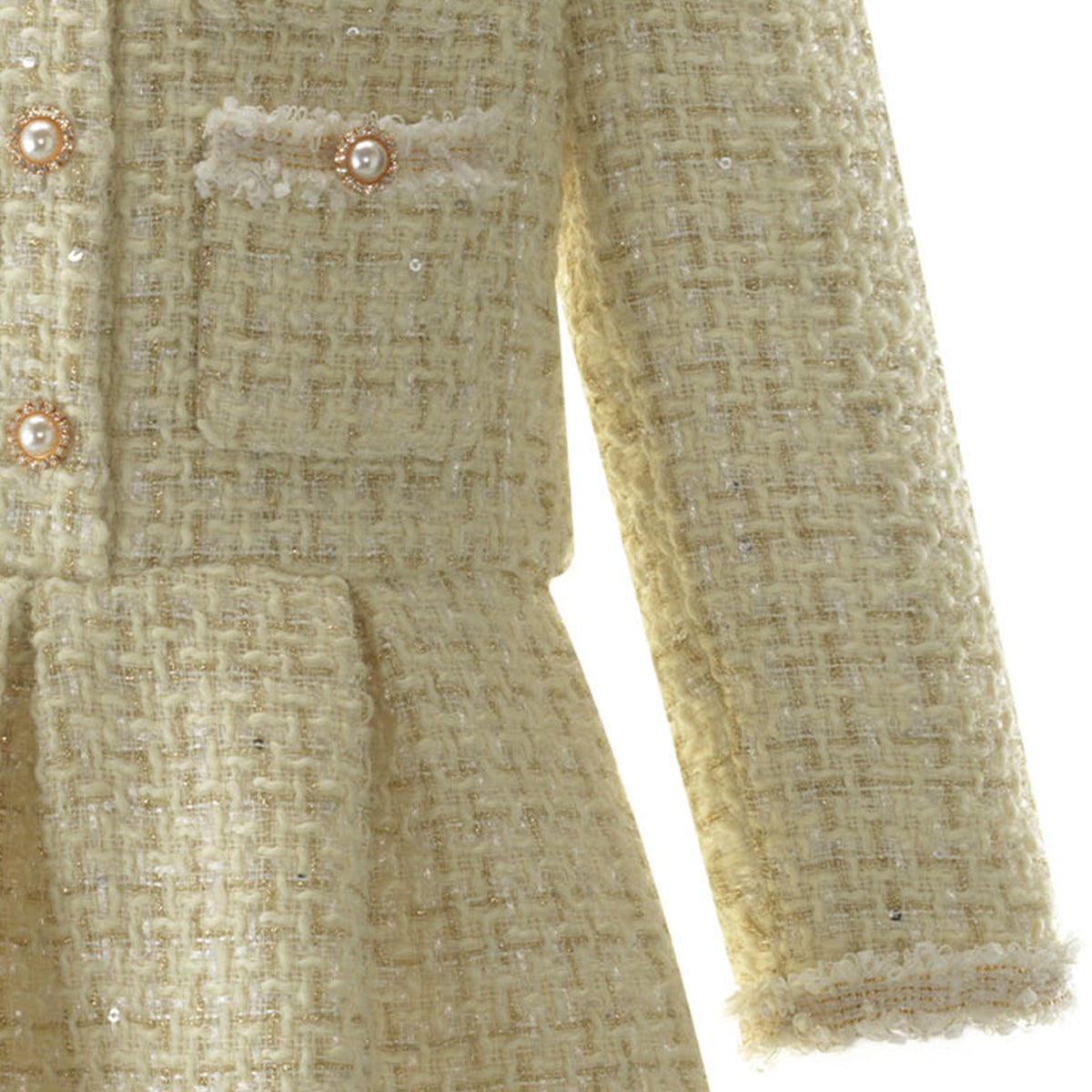 Ivory Tweed Dress