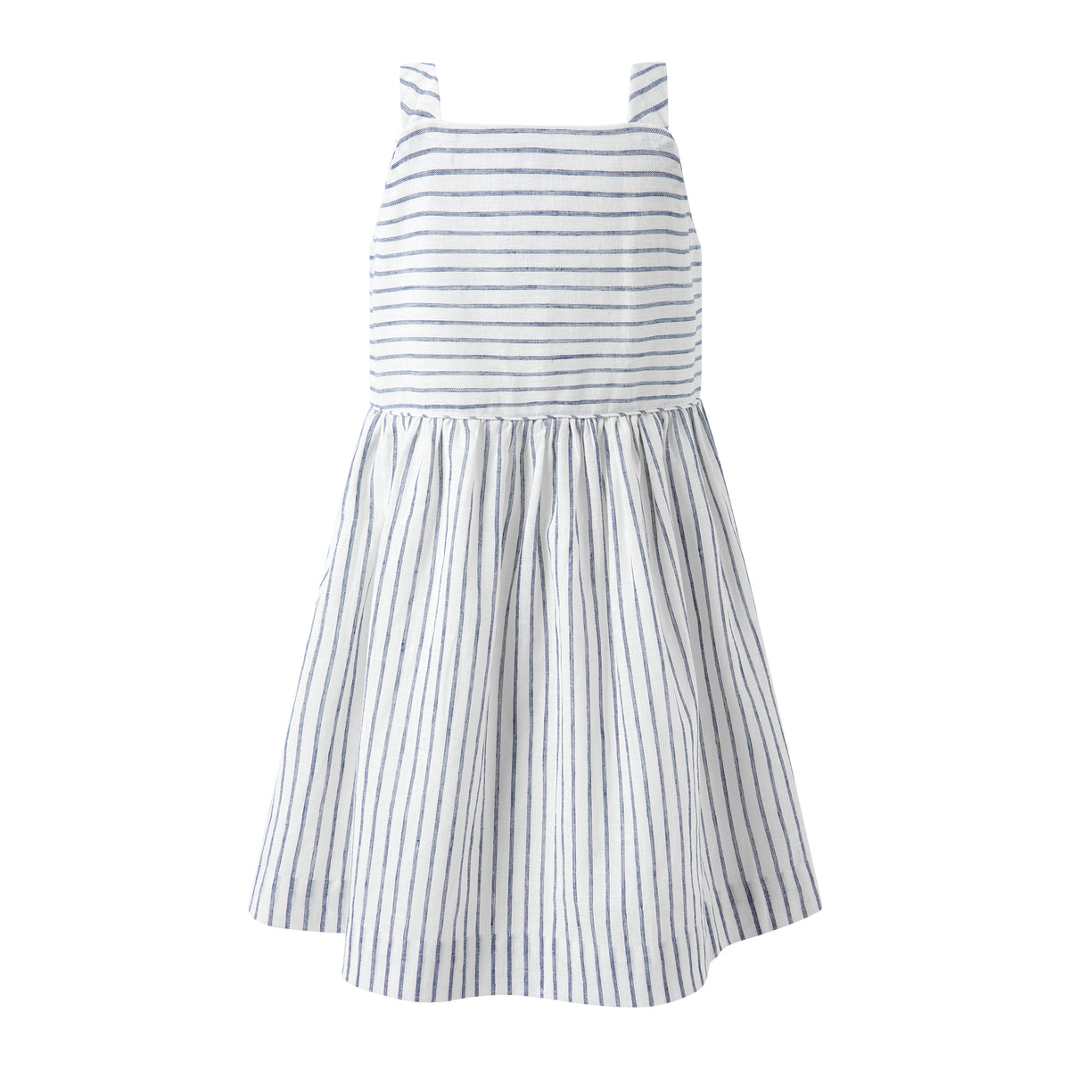 Navy Stripe Button Front Sundress