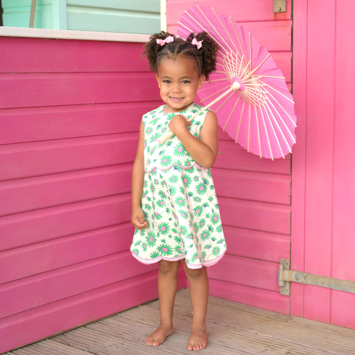 Green Floral Shift Dress