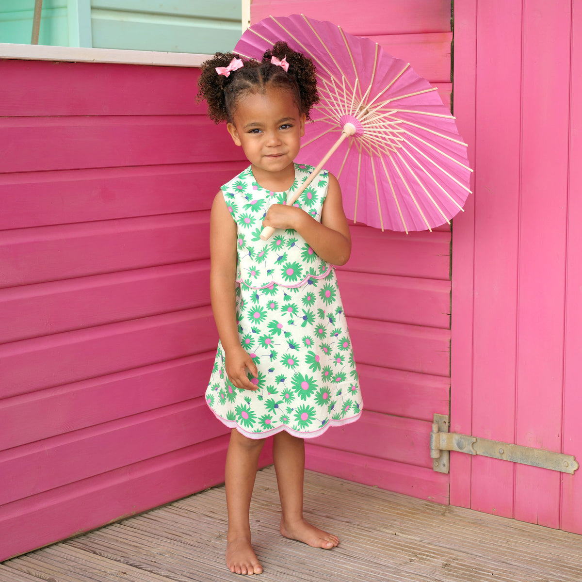 Green Floral Shift Dress