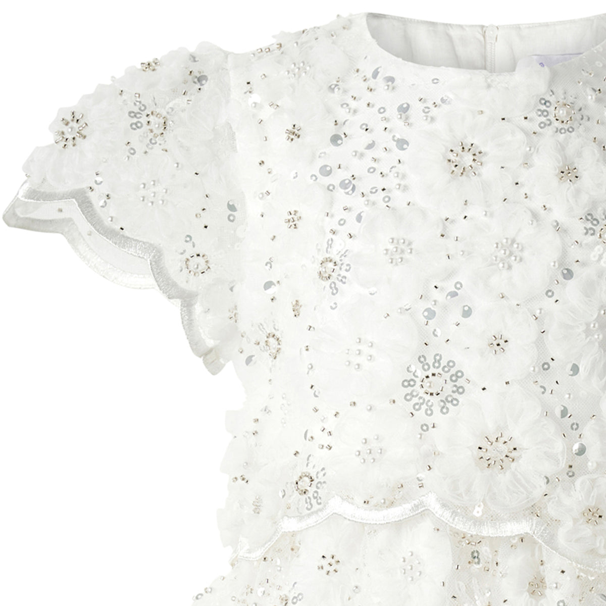 3D Scalloped Sequin Dress